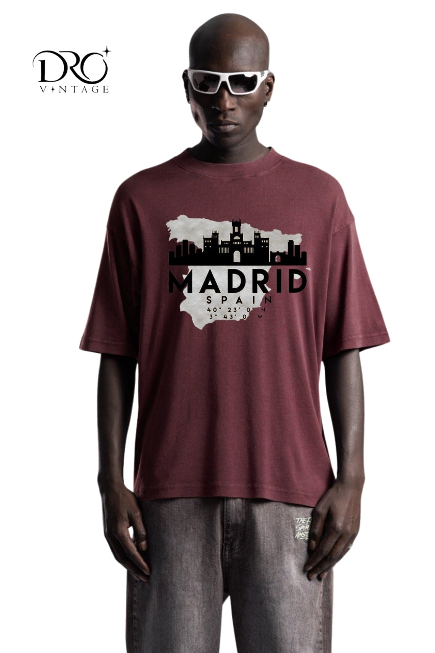 Dro Vintage Madrid Skyline T-Shirt
