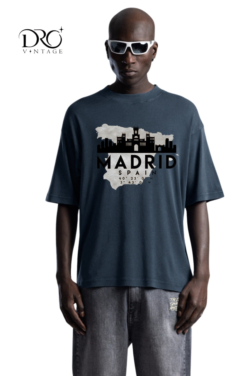 Dro Vintage Madrid Skyline T-Shirt