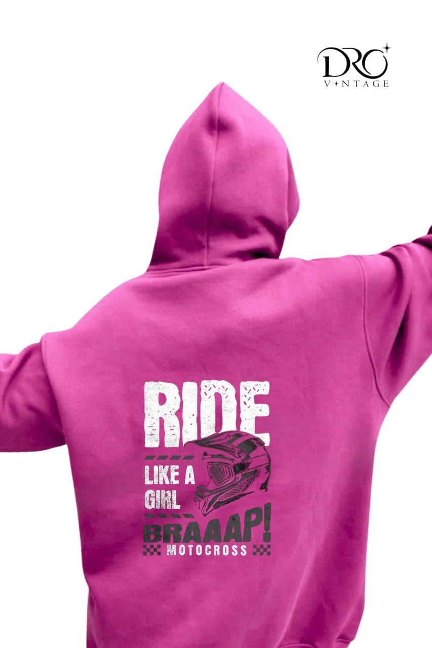 Dro Vintage Motocross Girl Hoodie