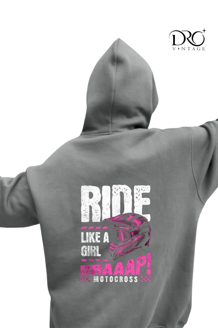 Dro Vintage Motocross Girl Hoodie