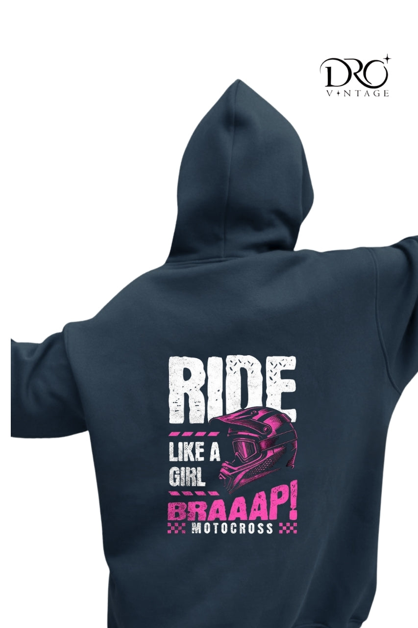 Dro Vintage Motocross Girl Hoodie