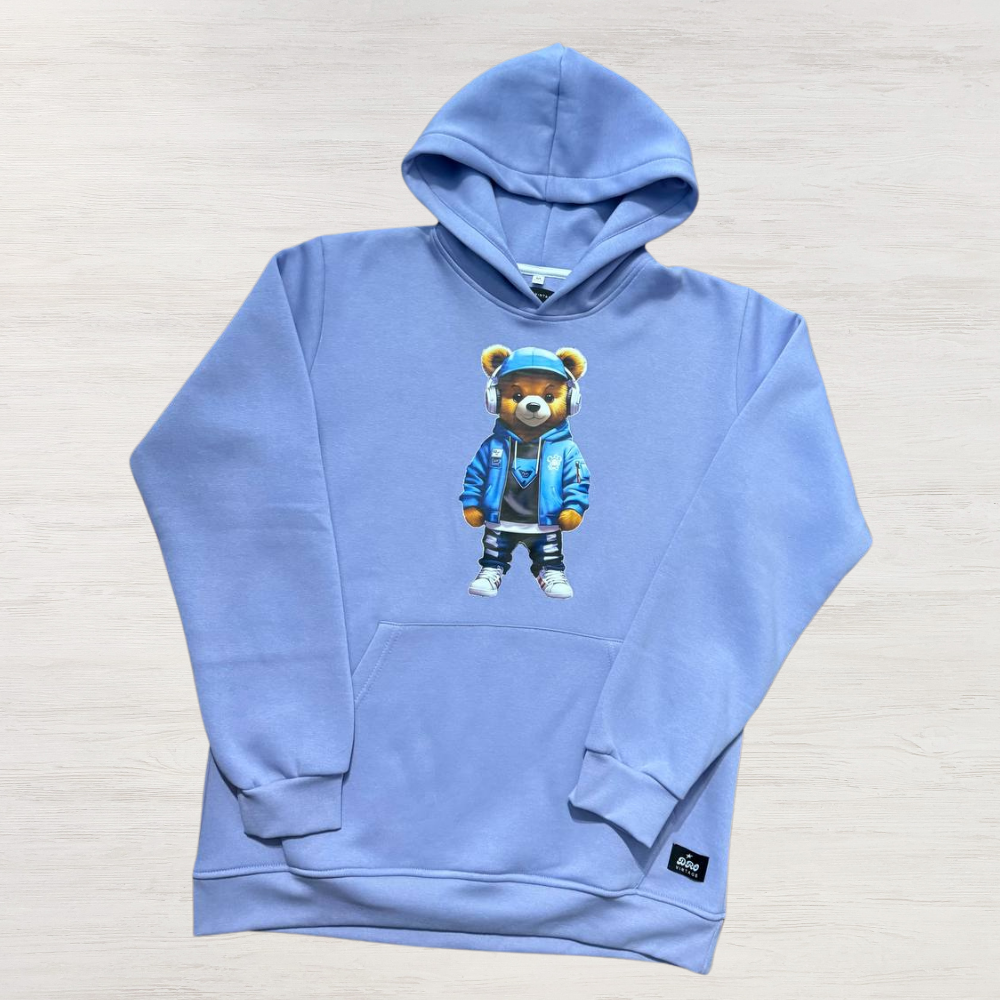 Unisex Blue Hoodie - Teddy Bear  | Comfortable & All Season Wear