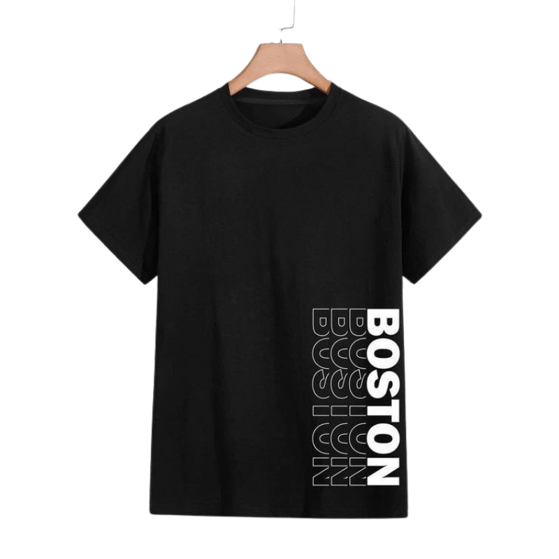 Black T-Shirt - BOSTON