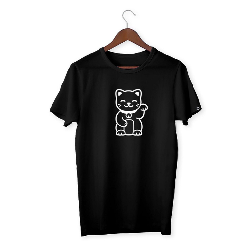 Black T-Shirt - Cat Design