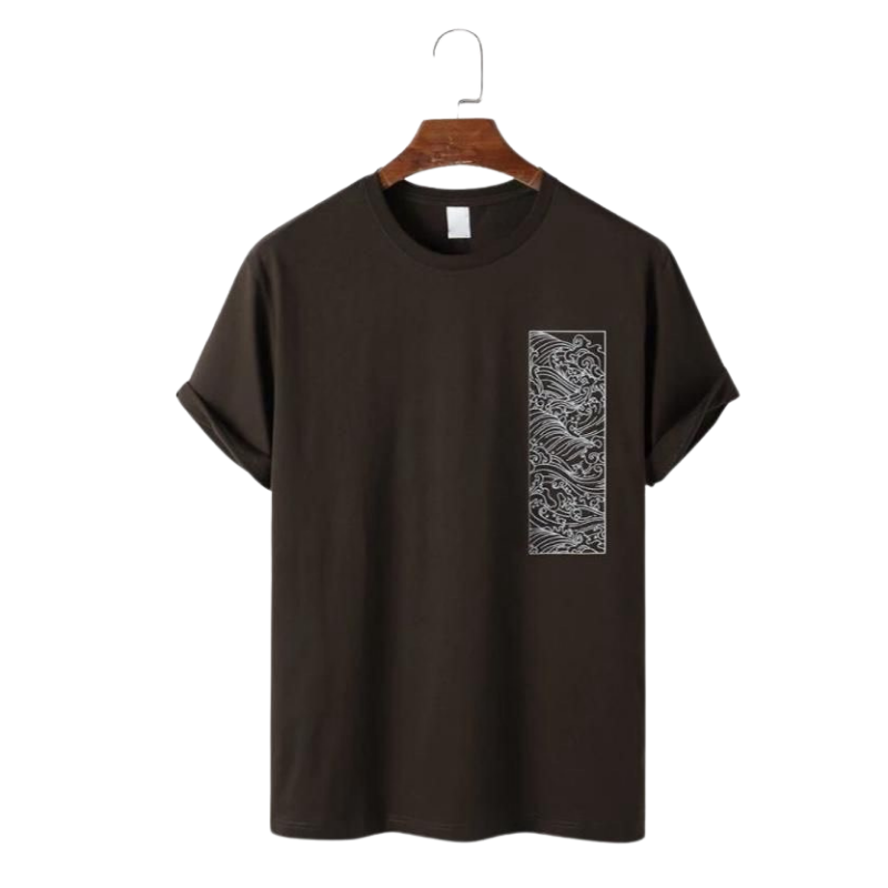 T-Shirt - Japanese Wave Art Minimalist