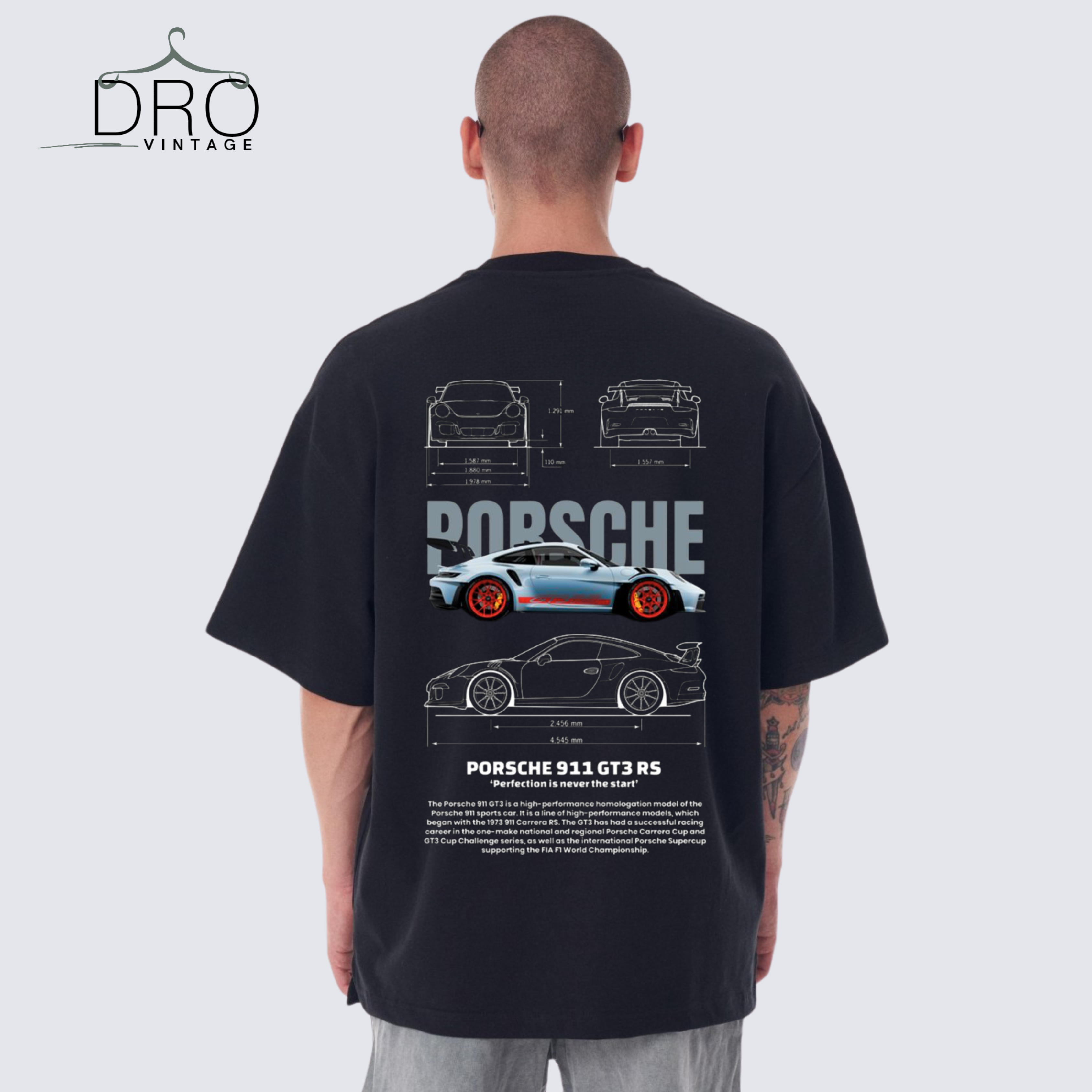 Porsche 911 GT3 RS T-Shirt | DRO Vintage Automotive Streetwear