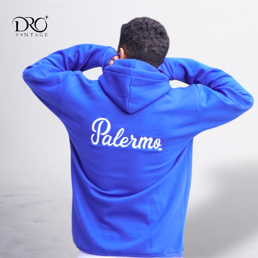 Blue Hoodie with Palerma phrase