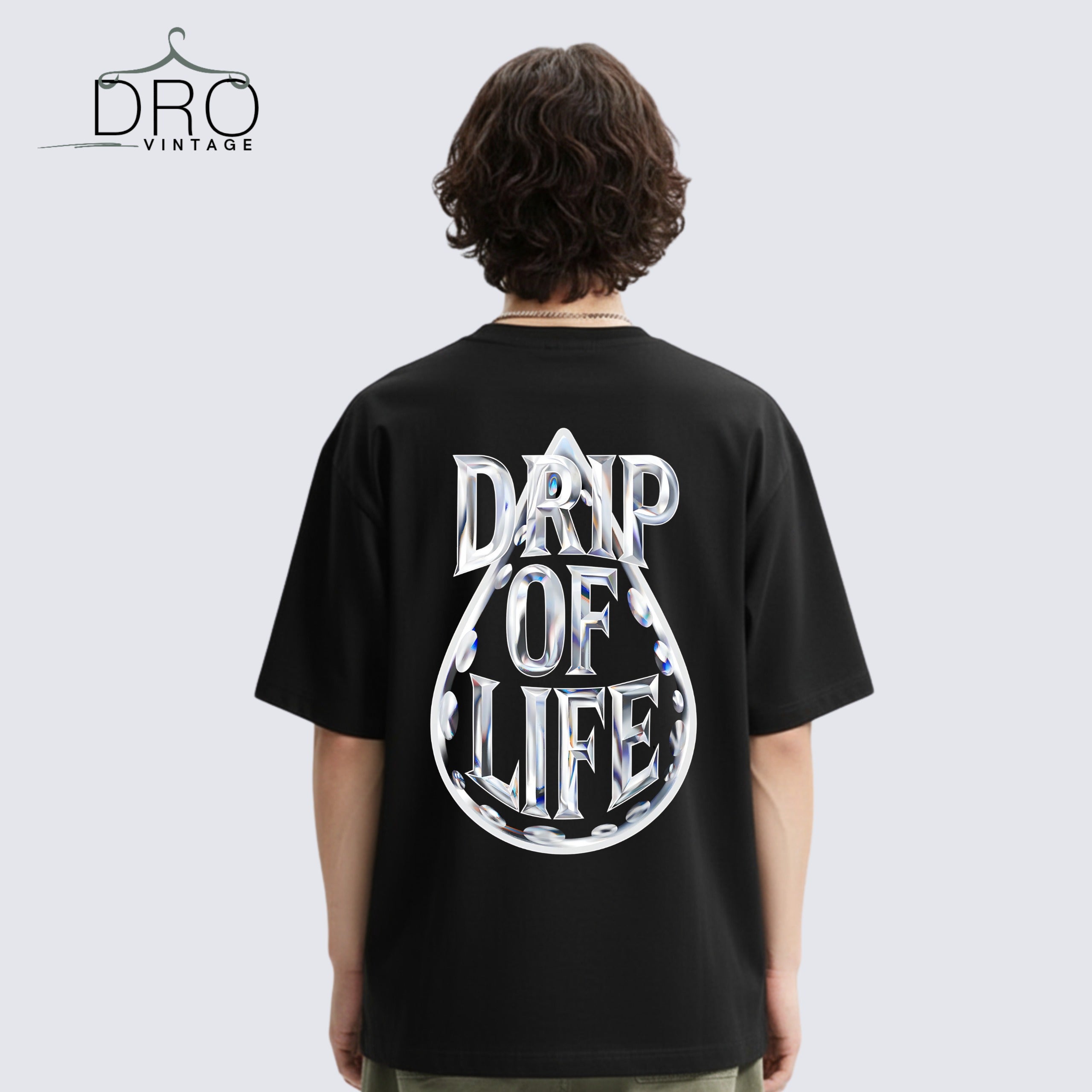 Drip of Life Printed Men Oversized Tshirts - DRO Vintage